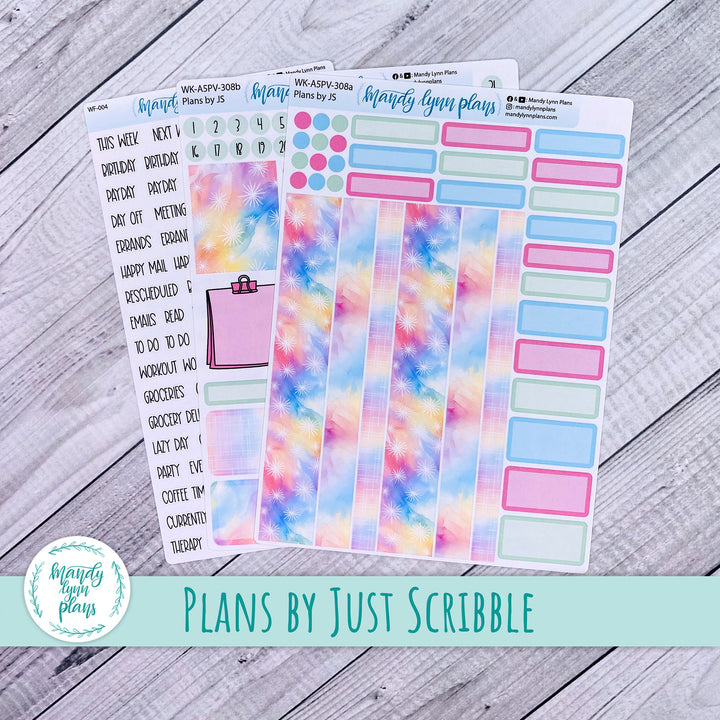 A5 Plans by Just Scribble Weekly Kit || Watercolor Wonder || 308