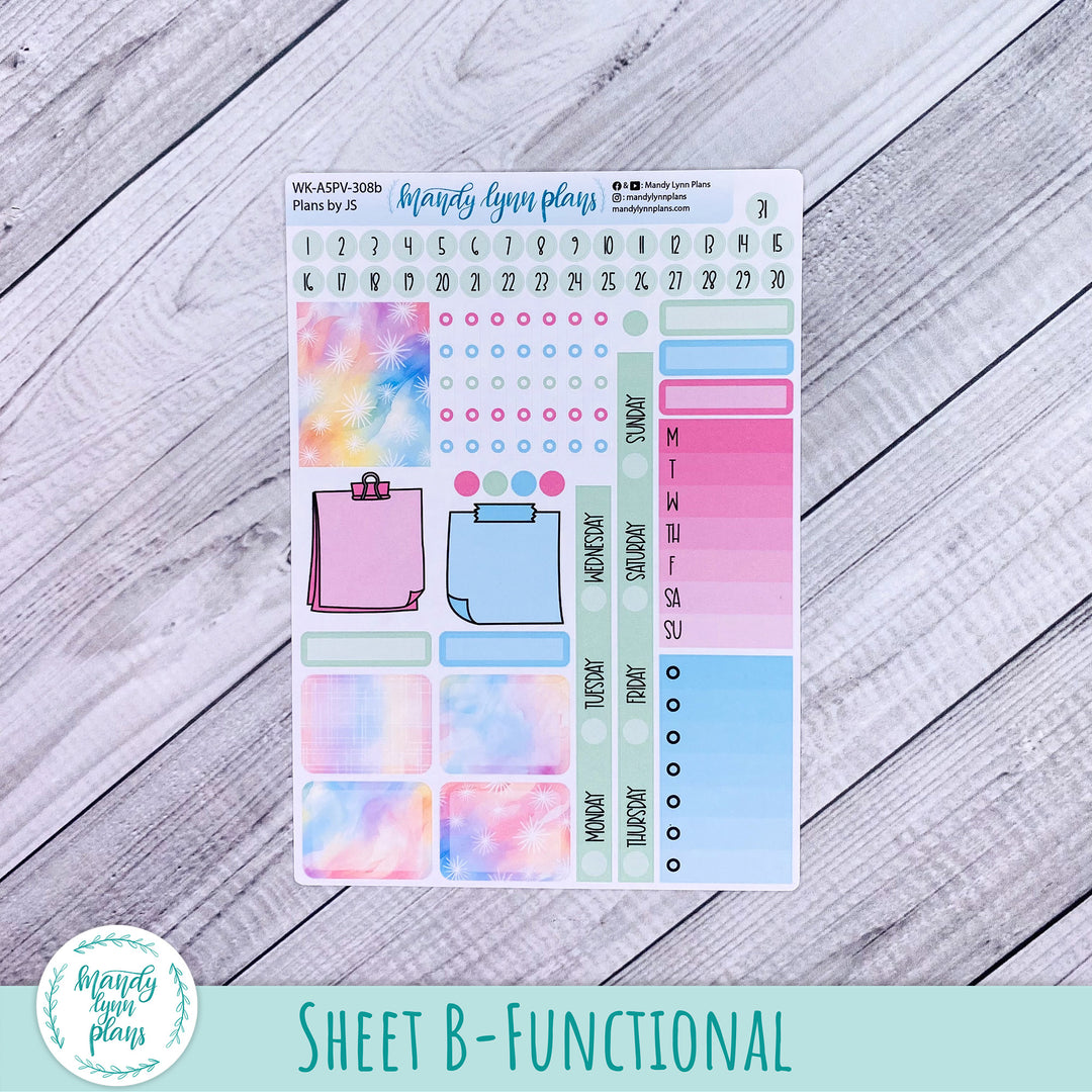 A5 Plans by Just Scribble Weekly Kit || Watercolor Wonder || 308