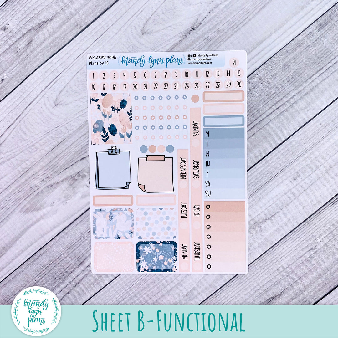 A5 Plans by Just Scribble Weekly Kit || Bunny Bliss || 309