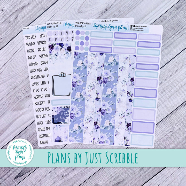 A5 Plans by Just Scribble Weekly Kit || Elegant Botanicals || 310