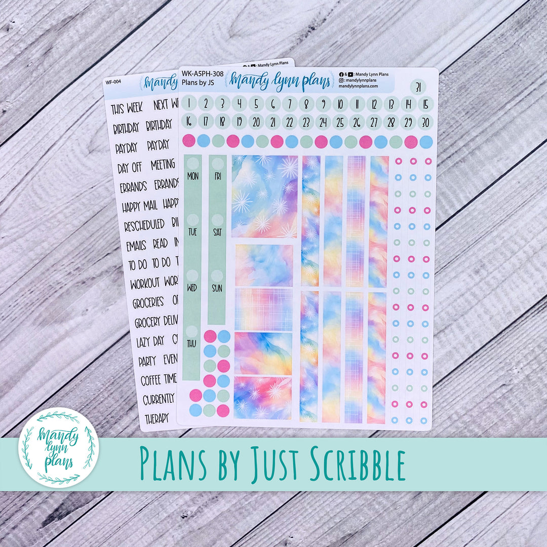 A5 Plans by Just Scribble Weekly Kit || Watercolor Wonder || 308