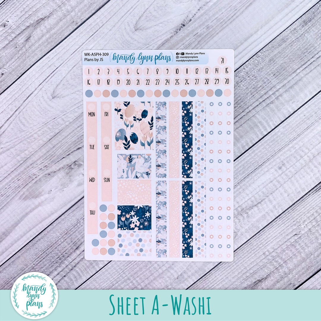 A5 Plans by Just Scribble Weekly Kit || Bunny Bliss || 309