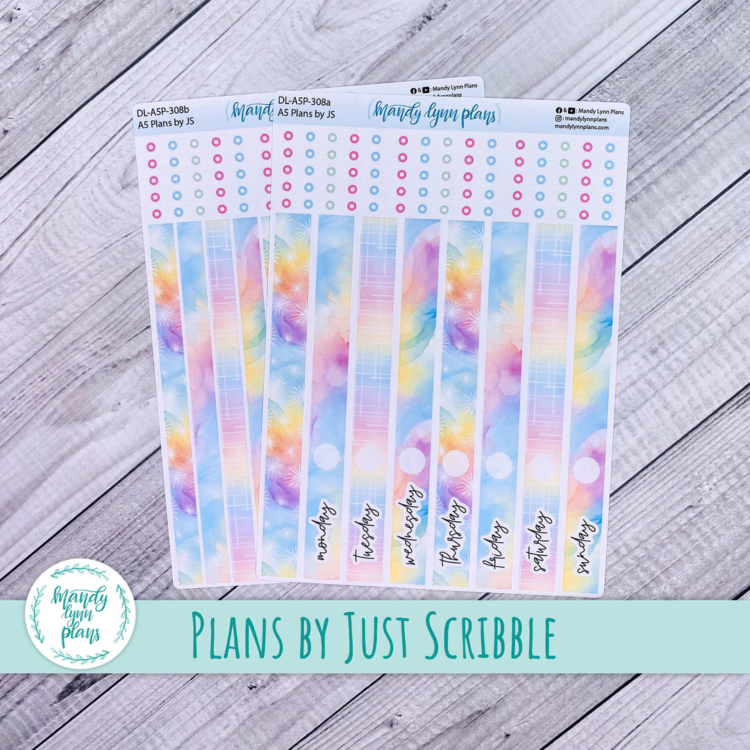 A5 Plans by Just Scribble Daily Kit || Watercolor Wonder || DL-A5P-308