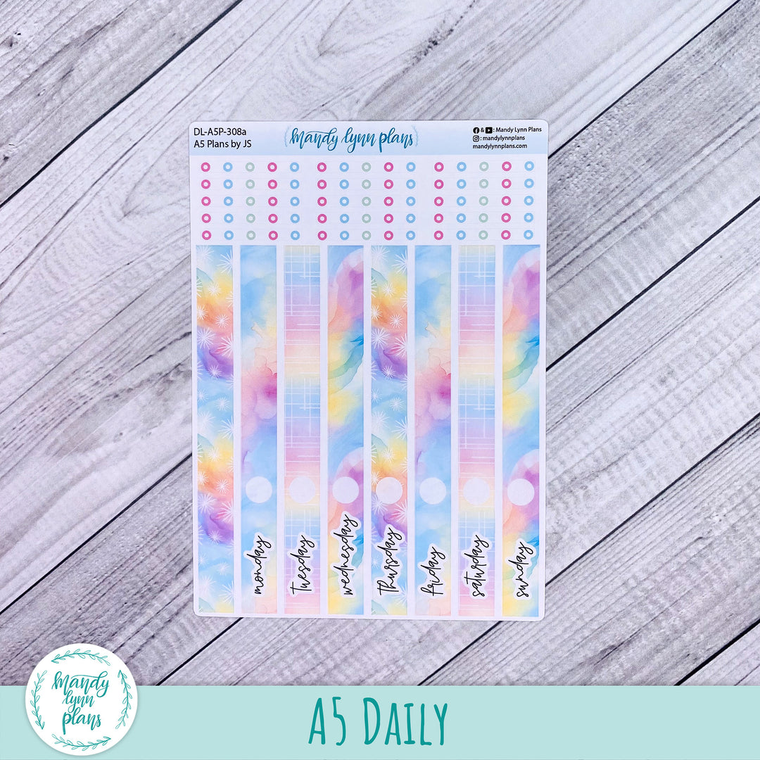 A5 Plans by Just Scribble Daily Kit || Watercolor Wonder || DL-A5P-308