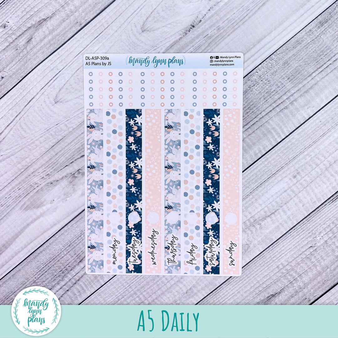 A5 Plans by Just Scribble Daily Kit || Bunny Bliss || DL-A5P-309