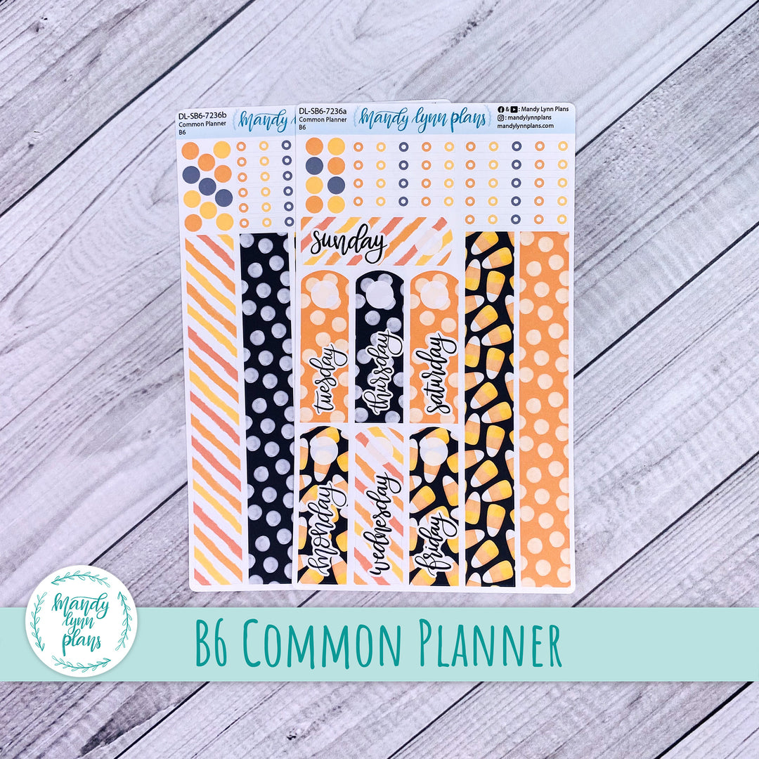 B6 Common Planner Daily Kit || Candy Corn || DL-SB6-7236