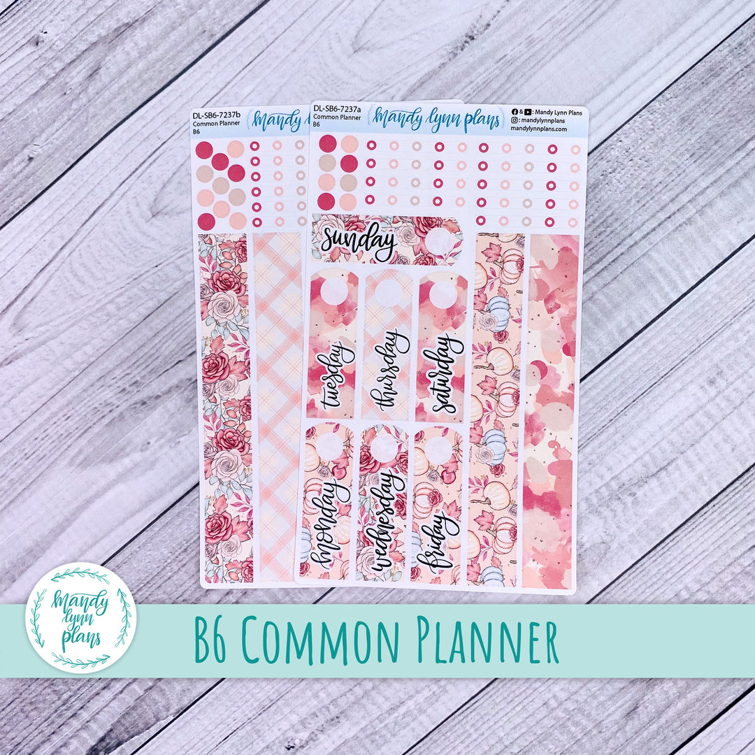 B6 Common Planner Daily Kit || Fall Blush || DL-SB6-7237