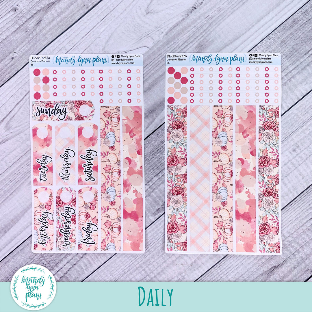 B6 Common Planner Daily Kit || Fall Blush || DL-SB6-7237