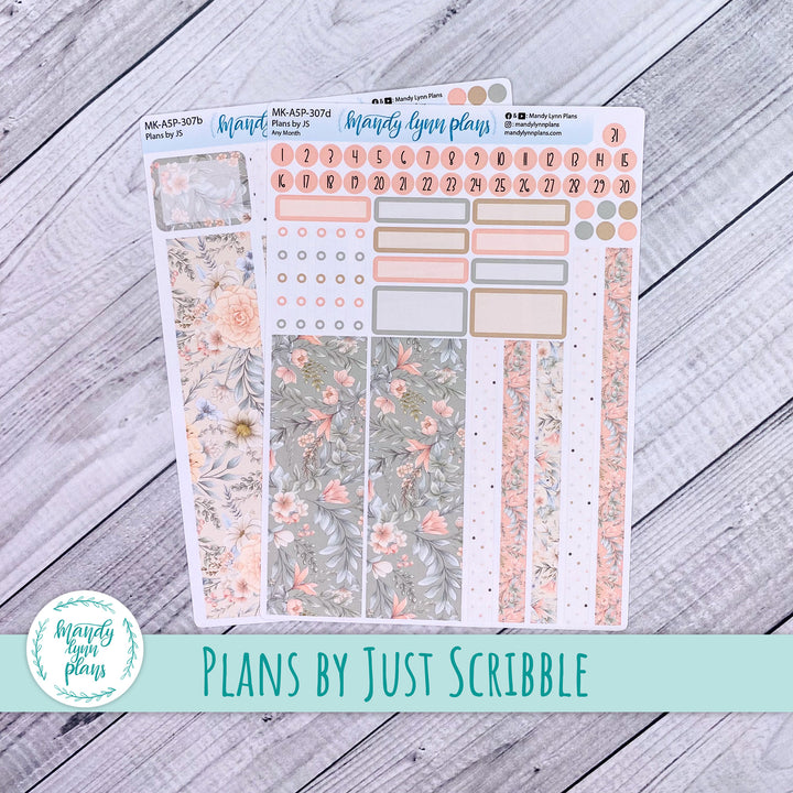 Any Month Plans by Just Scribble Monthly Kit || Garden Symphony || MK-A5P-307