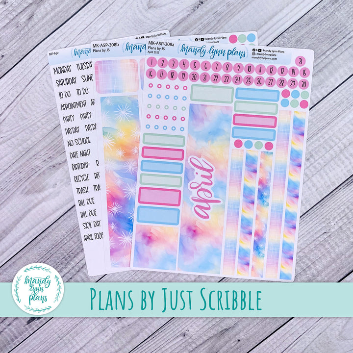 April 2025 Plans by Just Scribble Monthly || Watercolor Wonder || MK-A5P-308