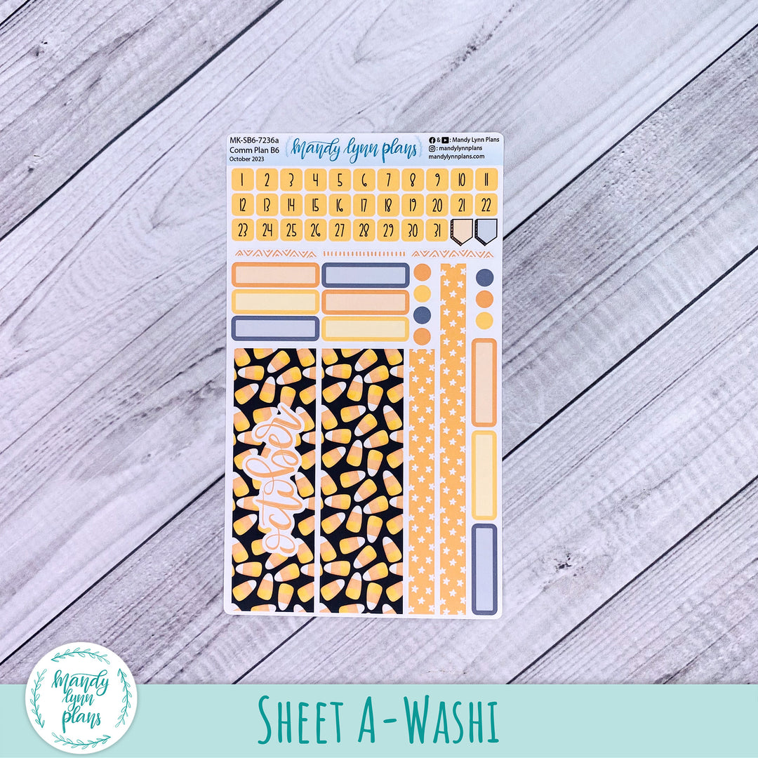 October 2023 B6 Common Planner Monthly Kit || Candy Corn || MK-SB6-7236