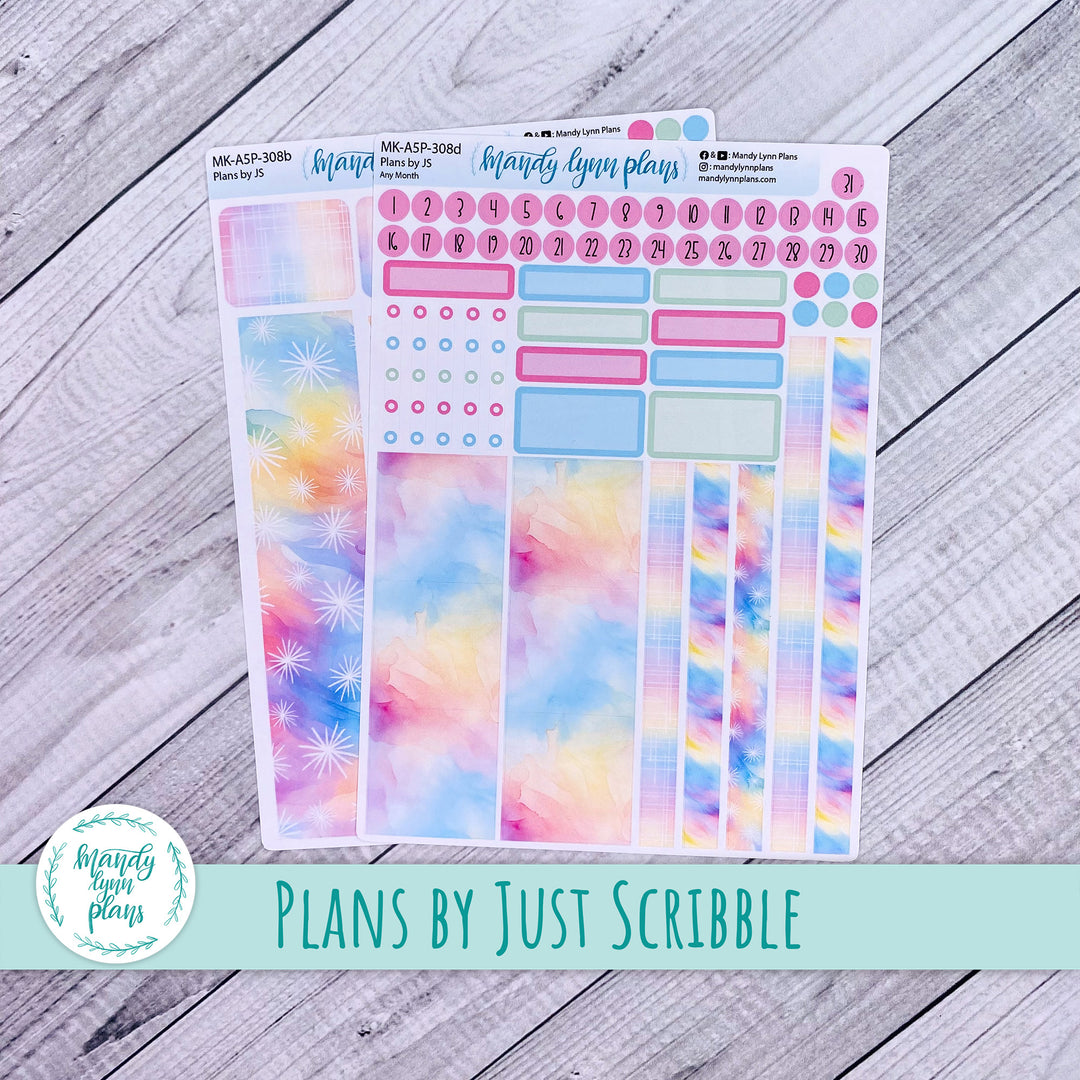 Any Month Plans by Just Scribble Monthly Kit || Watercolor Wonder || MK-A5P-308