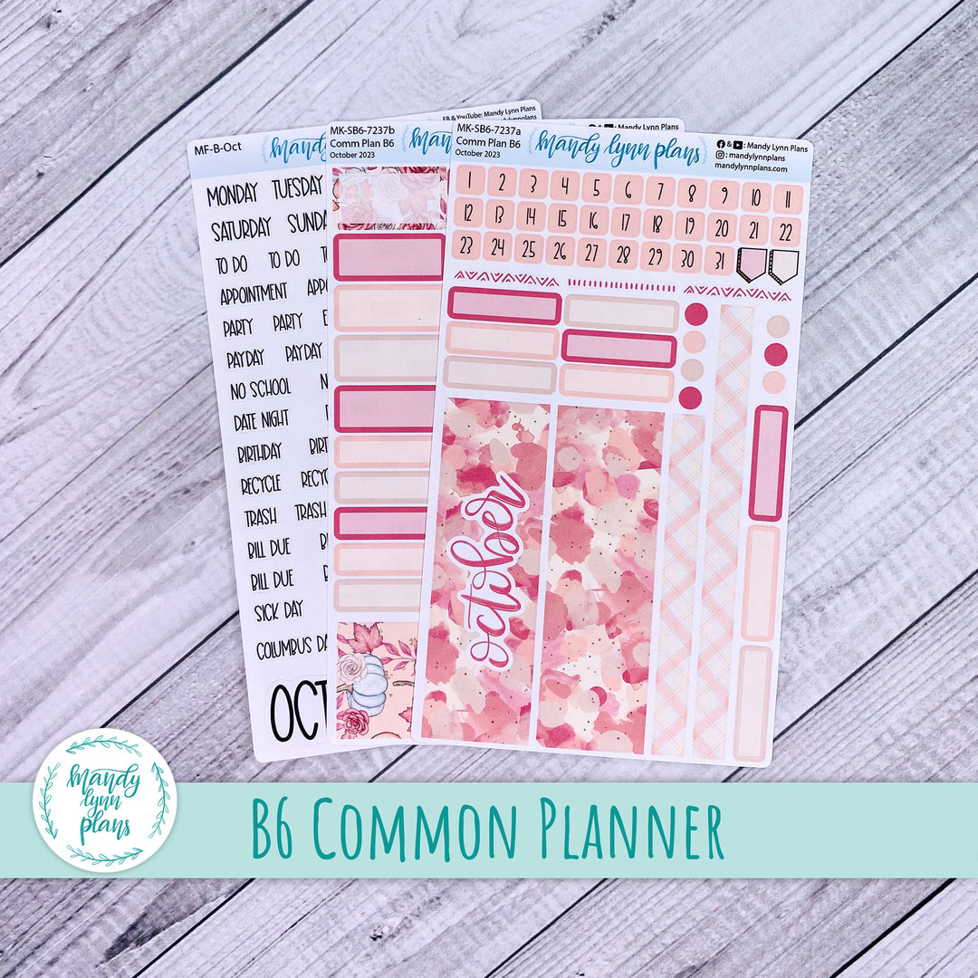 October 2023 B6 Common Planner Monthly Kit || Fall Blush || MK-SB6-7237