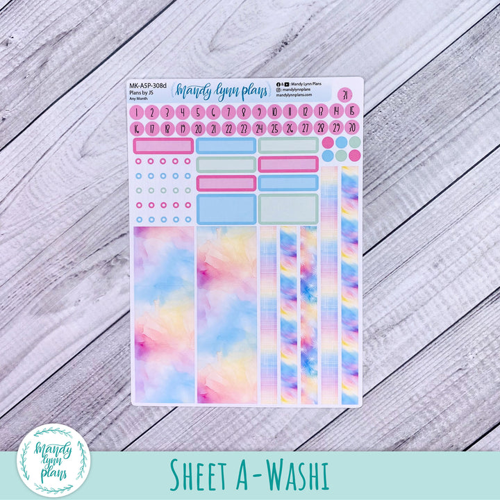 Any Month Plans by Just Scribble Monthly Kit || Watercolor Wonder || MK-A5P-308