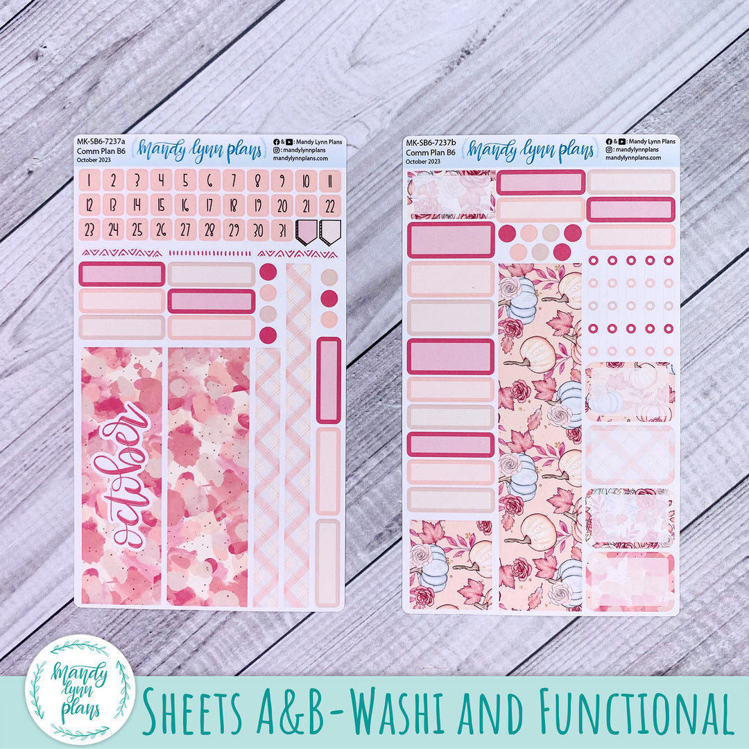 October 2023 B6 Common Planner Monthly Kit || Fall Blush || MK-SB6-7237