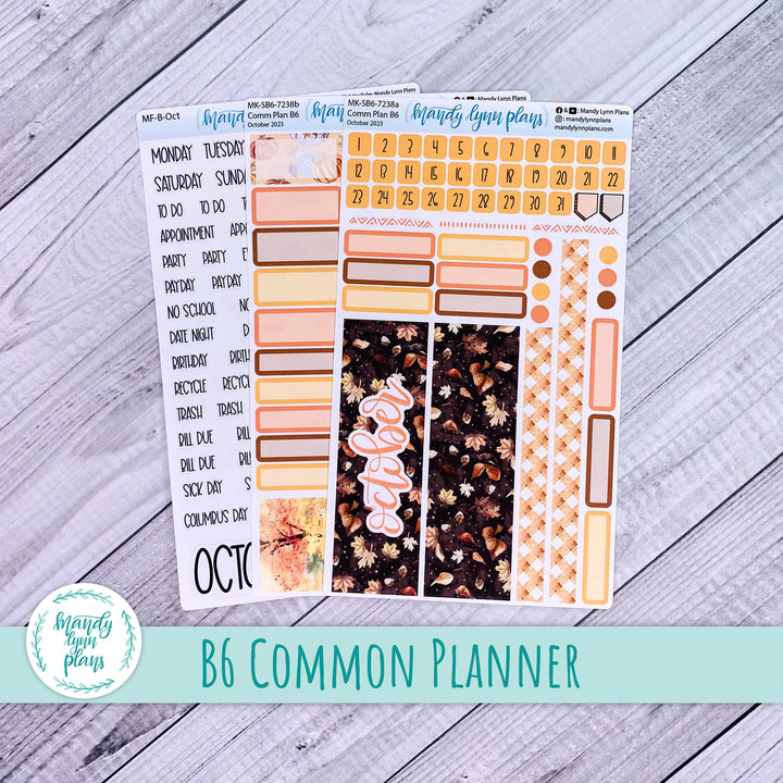 October 2023 B6 Common Planner Monthly Kit || Autumn Delight || MK-SB6-7238