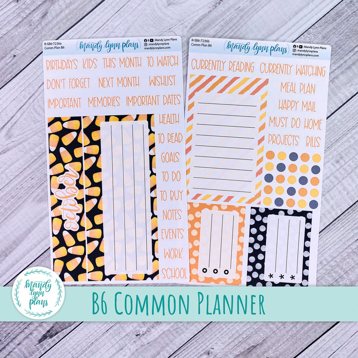 October B6 Common Planner Dashboard || Candy Corn || R-SB6-7236