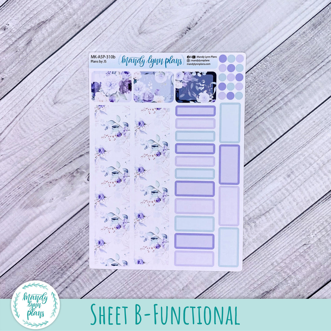 Any Month Plans by Just Scribble Monthly Kit || Elegant Botanicals || MK-A5P-310