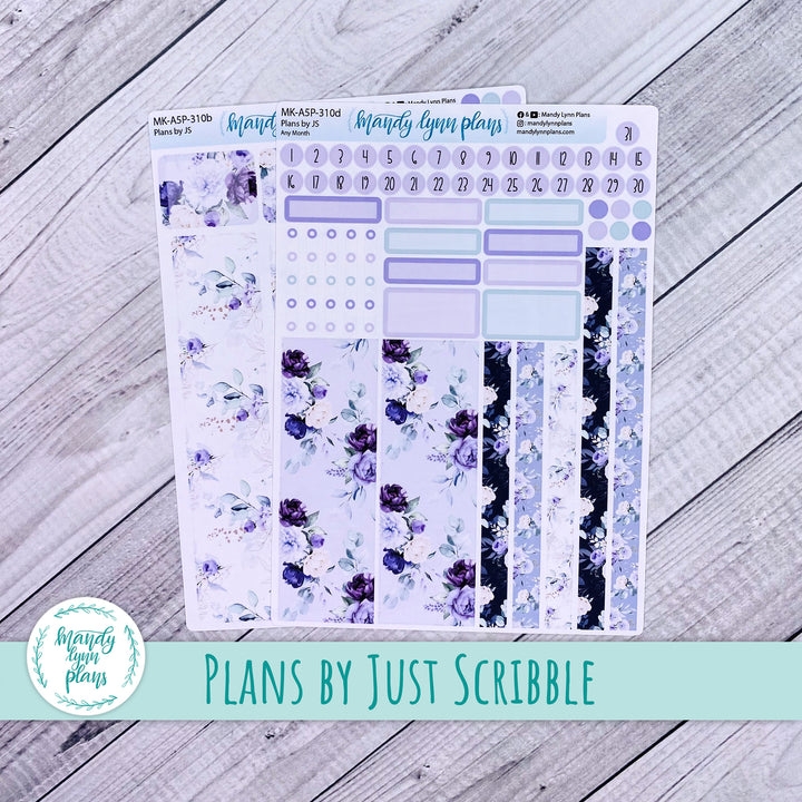 Any Month Plans by Just Scribble Monthly Kit || Elegant Botanicals || MK-A5P-310