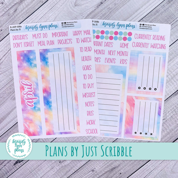 April Plans by Just Scribble Dashboard || Watercolor Wonder || R-A5P-308