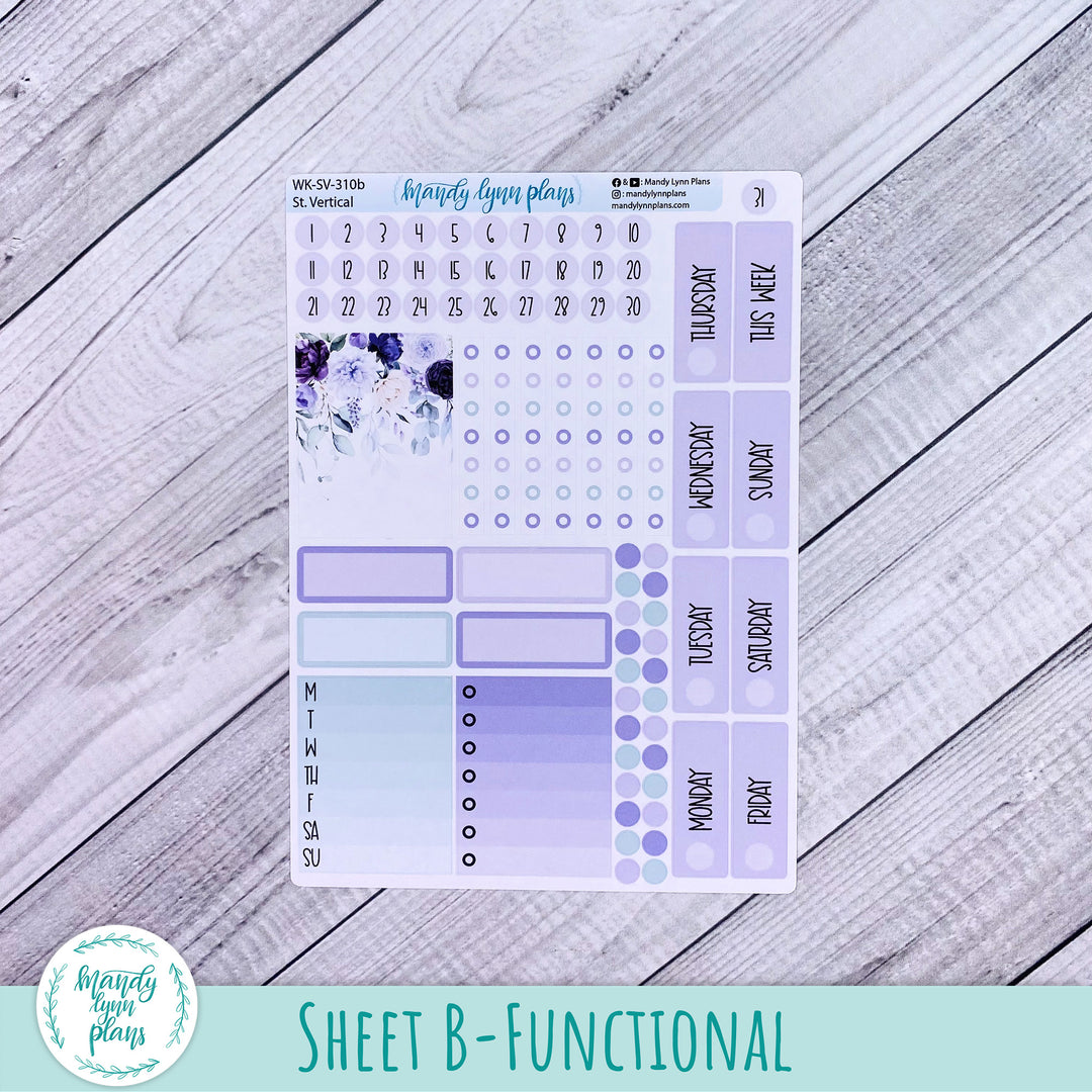 Standard Vertical Weekly Kit || Elegant Botanicals || WK-SV-310