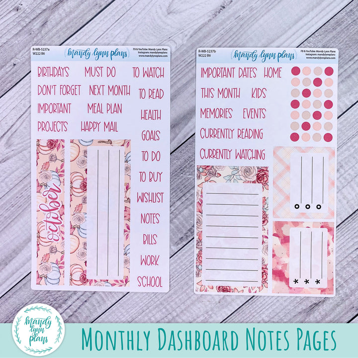 2024  October Wonderland 222 Dashboard || Fall Blush || 237