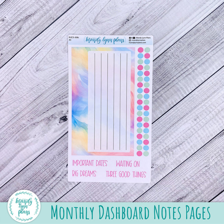 April EC A5 Dashboard Kit || Watercolor Wonder || R-EC5-308