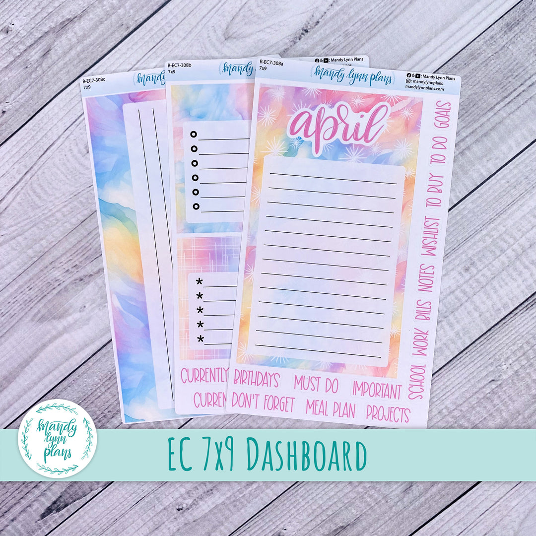 April EC 7x9 Dashboard Kit || Watercolor Wonder || R-EC7-308