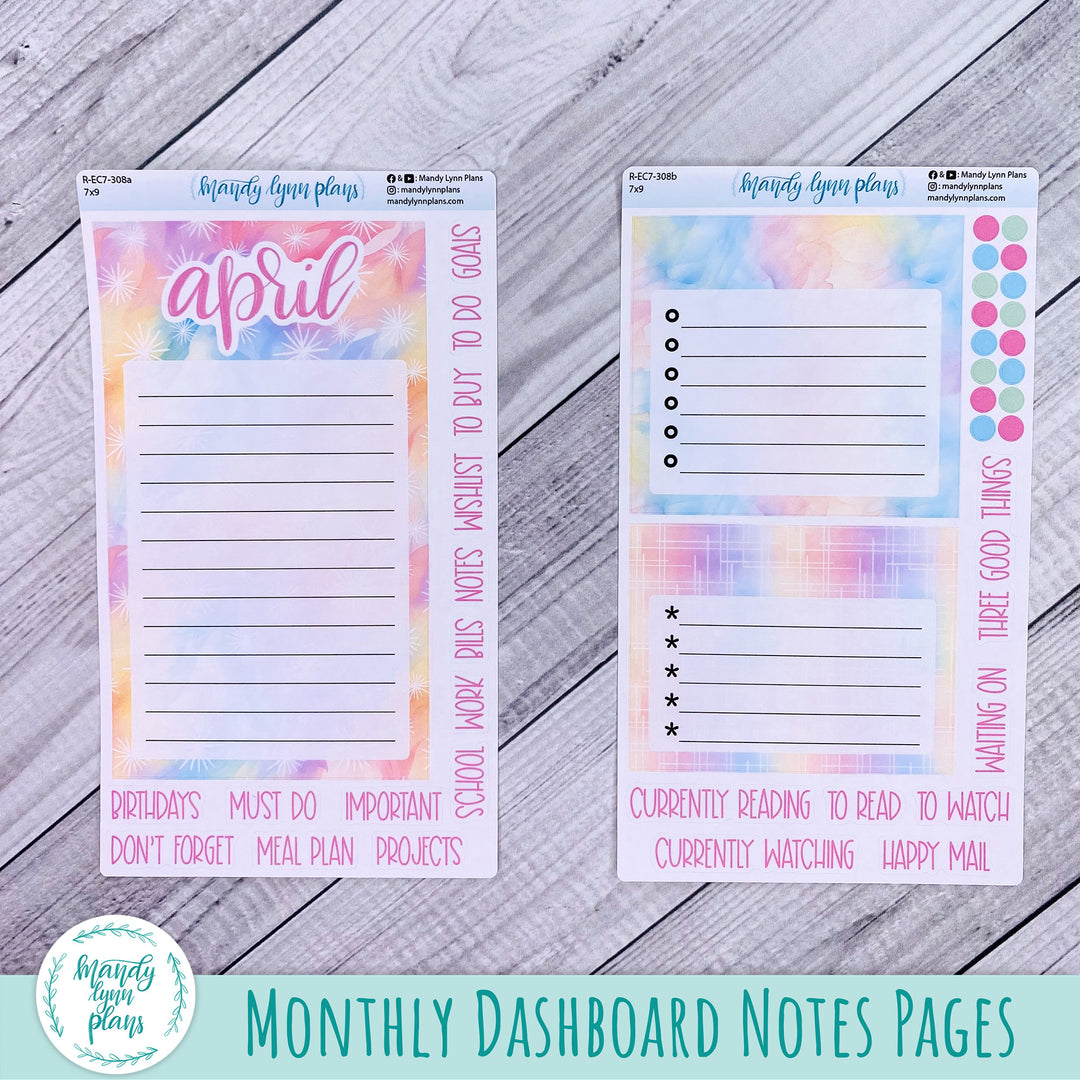 April EC 7x9 Dashboard Kit || Watercolor Wonder || R-EC7-308