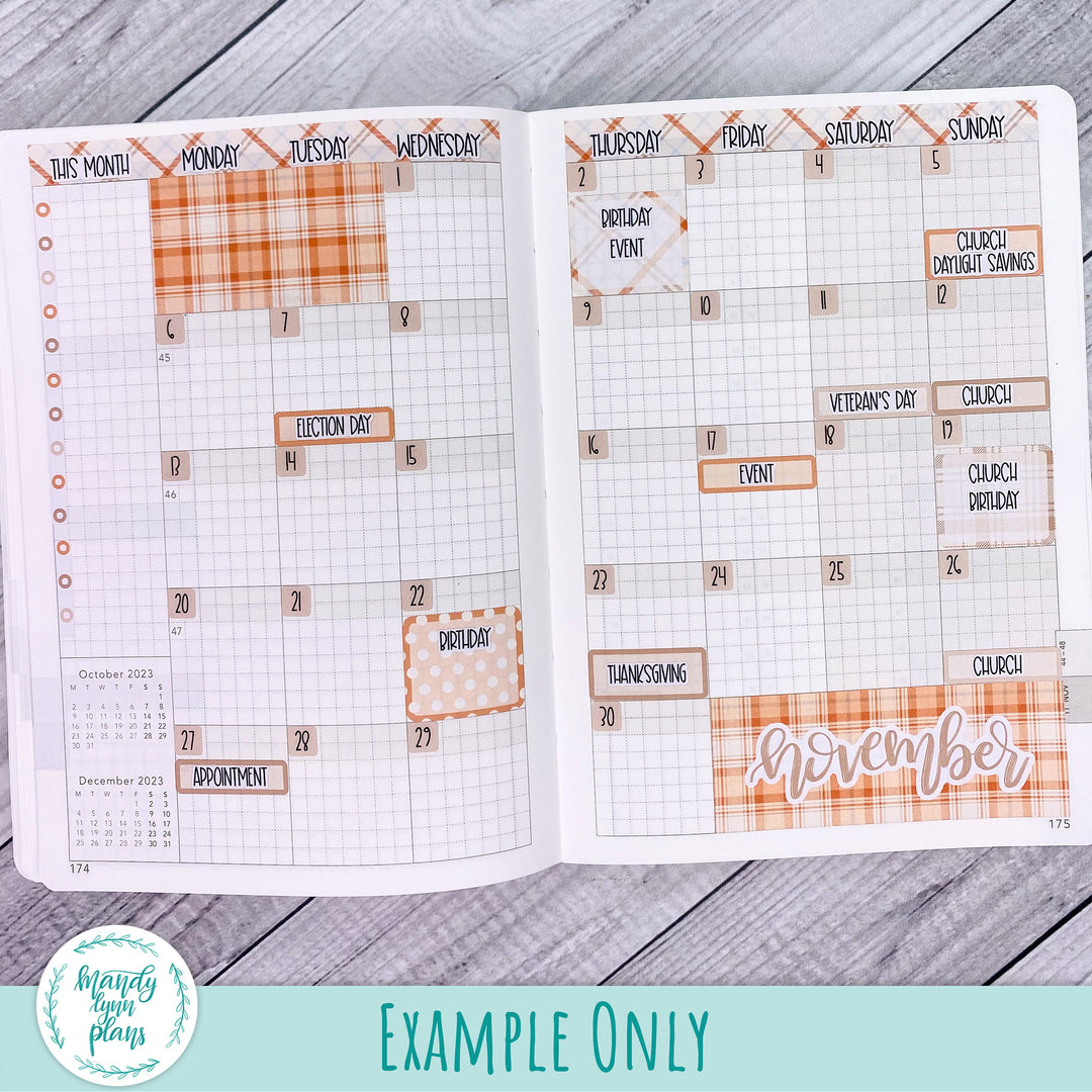 Wonderland 222 November 2023 Monthly Kit || Pumpkin Plaid || 241