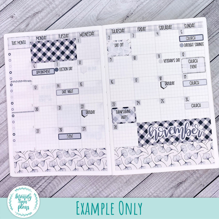 November 2023 B6 Common Planner Monthly Kit || Simplicity in Bloom || MK-SB6-7242