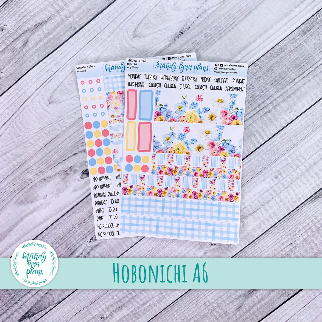 Any Month Hobonichi A6 Monthly Kit || Picnic Bouquet || MK-A6T-3314