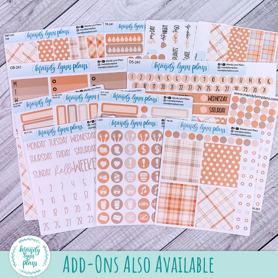 November 2023 B6 Common Planner Monthly Kit || Pumpkin Plaid || MK-SB6-7241