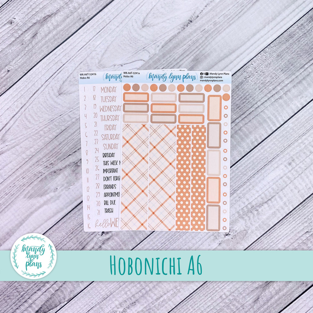 Hobonichi A6 Weekly Kit || Pumpkin Plaid || WK-A6T-3241