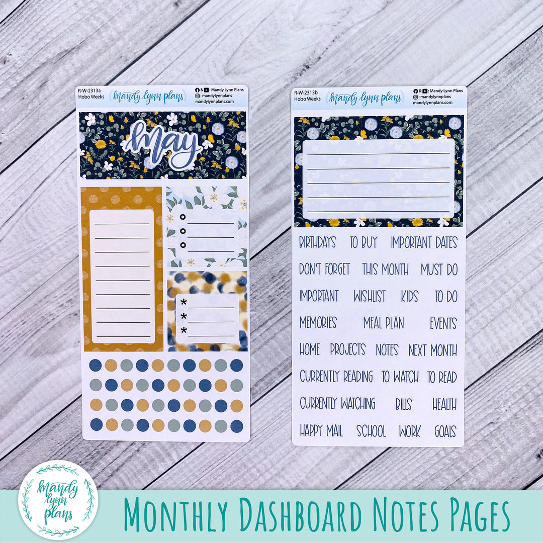 May Hobonichi Weeks Dashboard || Wildflower Darling || R-W-2313