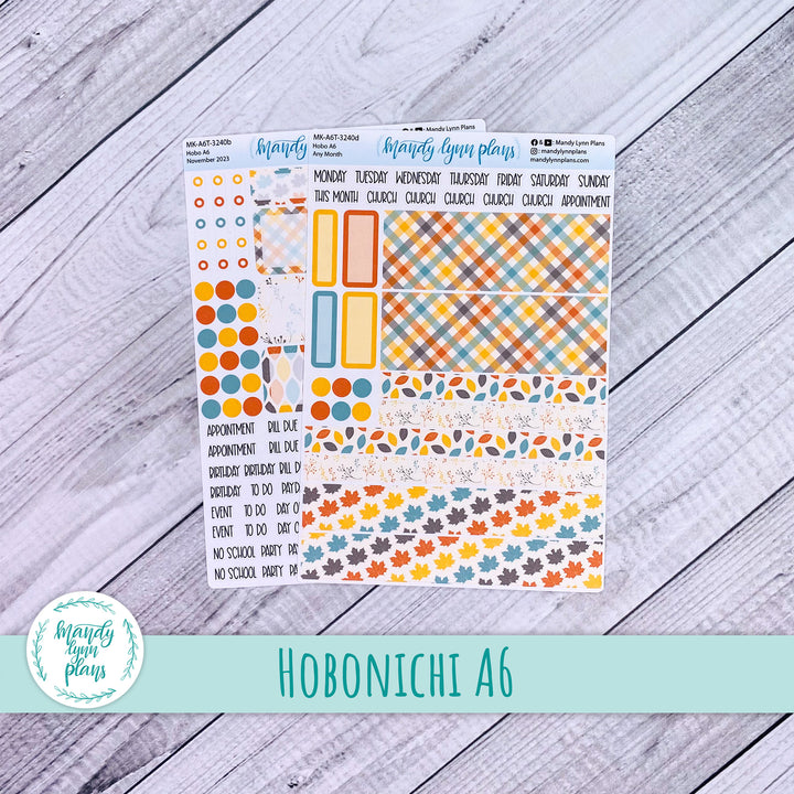 Any Month Hobonichi A6 Monthly Kit || Crisp Autumn || MK-A6T-3240