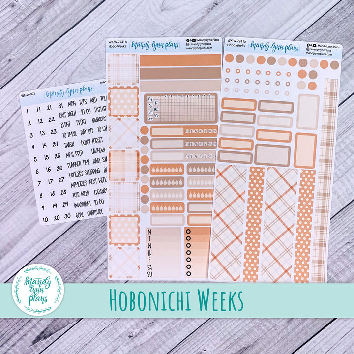Hobonichi Weeks Weekly Kit || Pumpkin Plaid || WK-W-2241