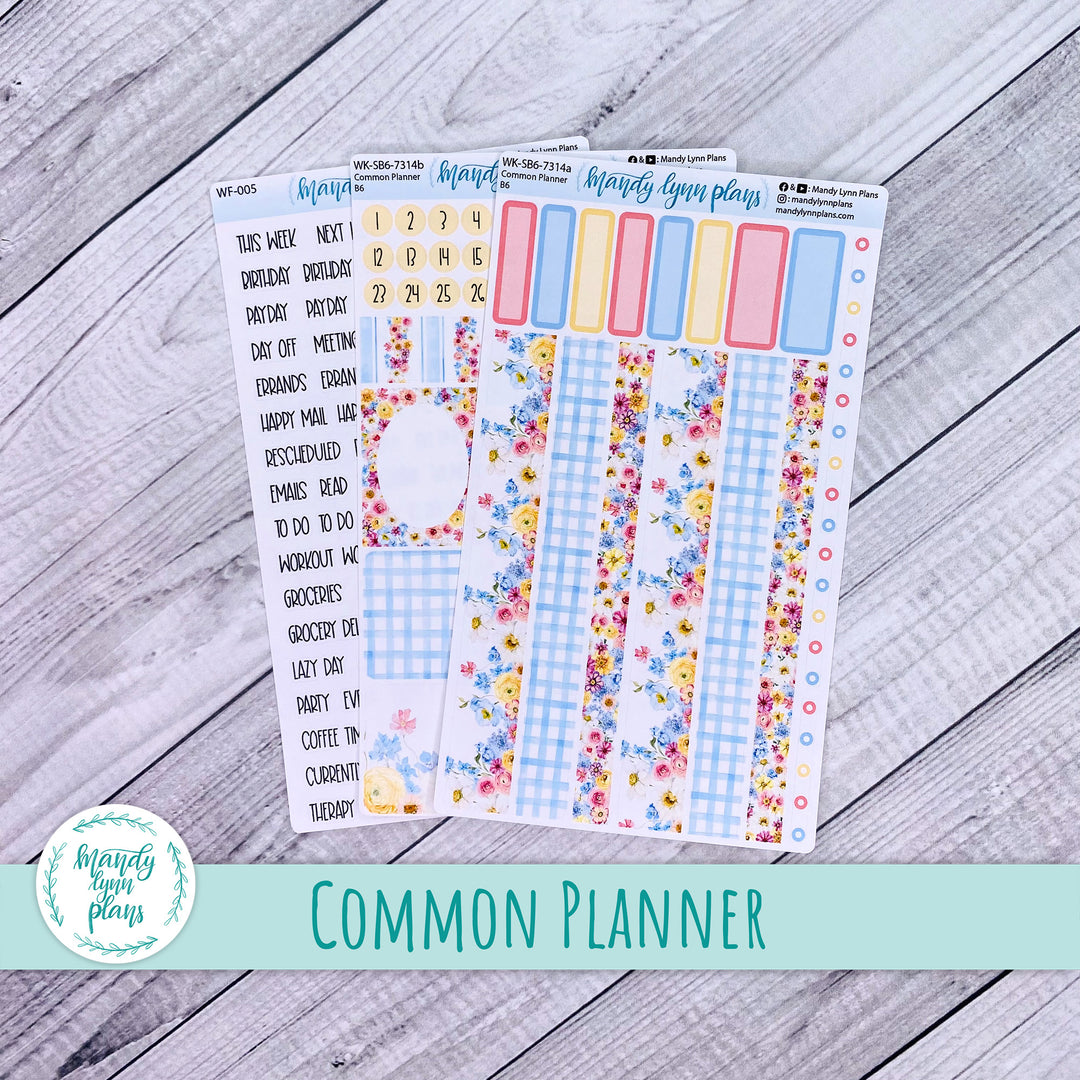 A5, B6, N1 & N2 Common Planner Weekly Kit || Picnic Bouquet || 314