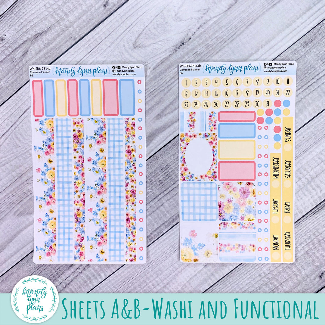 A5, B6, N1 & N2 Common Planner Weekly Kit || Picnic Bouquet || 314