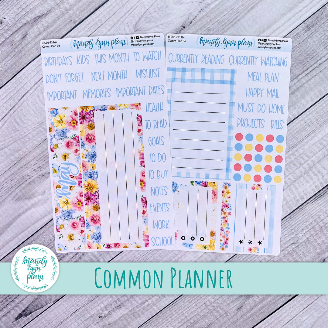 May Common Planner Dashboard || Picnic Bouquet || 314