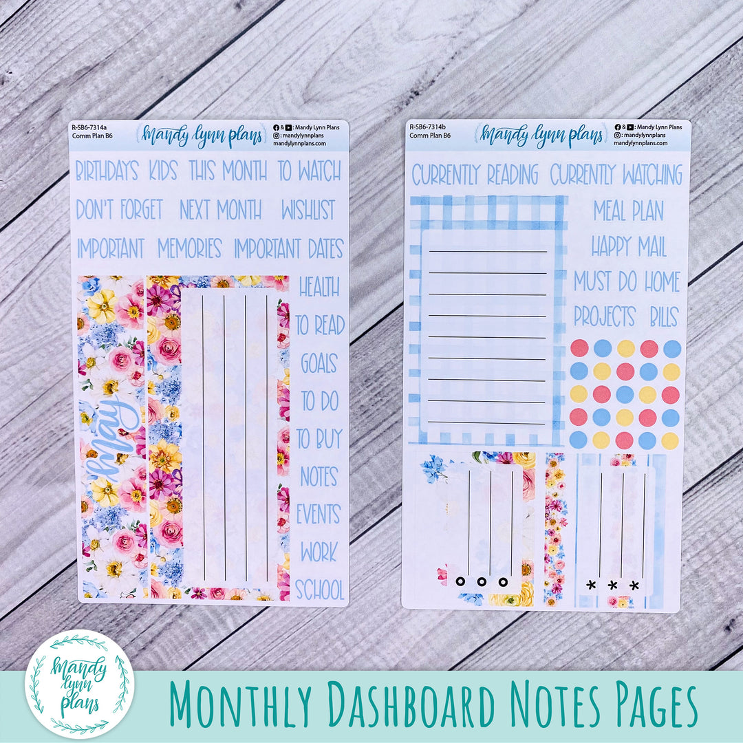 May Common Planner Dashboard || Picnic Bouquet || 314