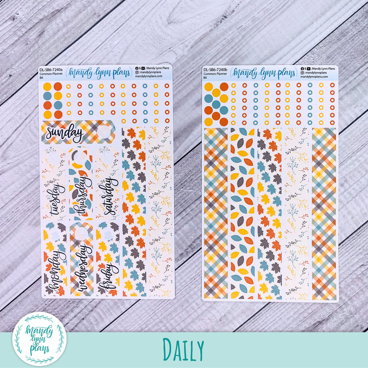 B6 Common Planner Daily Kit || Crisp Autumn || DL-SB6-7240