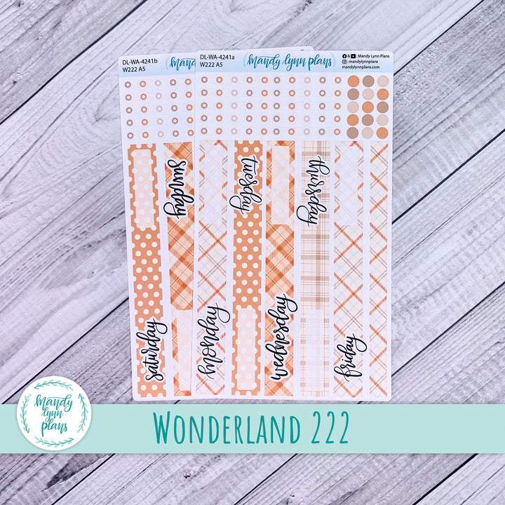 2024  Wonderland 222 Daily Kit || Pumpkin Plaid || 241