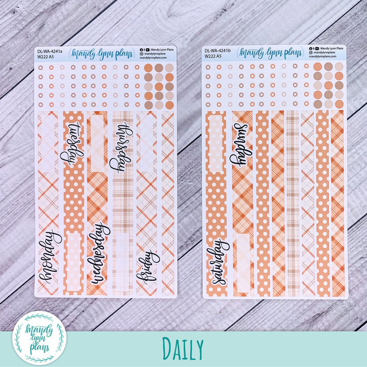 Wonderland 222 Daily Kit || Pumpkin Plaid || 241