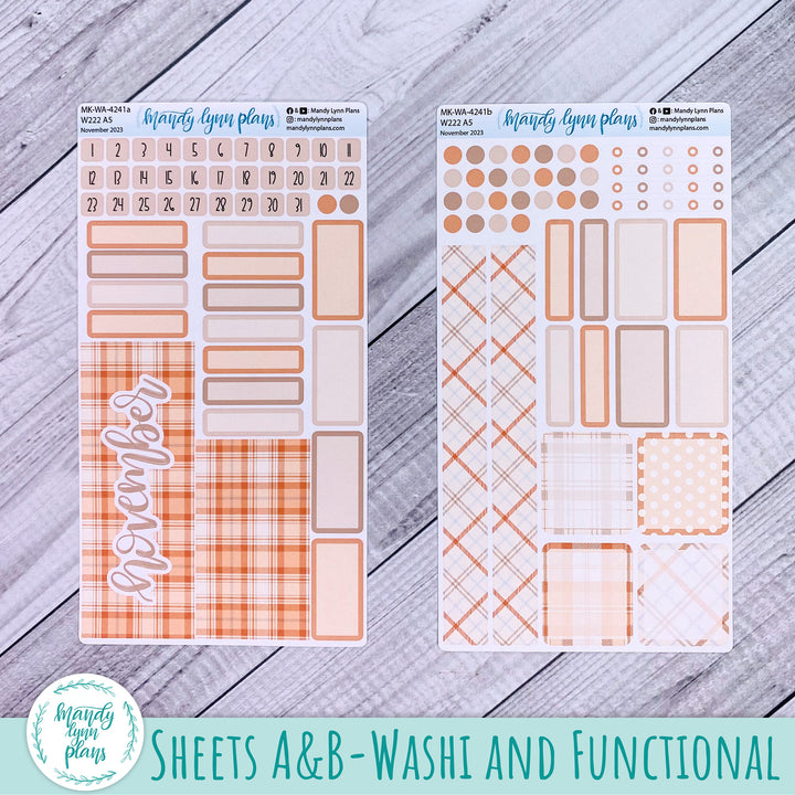 Wonderland 222 November 2023 Monthly Kit || Pumpkin Plaid || 241