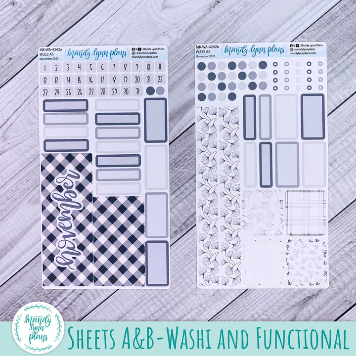 A5 Plans by Just Scribble Weekly Kit || Picnic Bouquet || 314