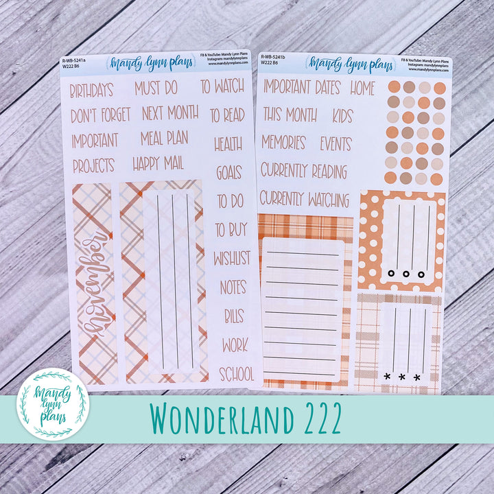 2024  November Wonderland 222 Dashboard || Pumpkin Plaid || 241