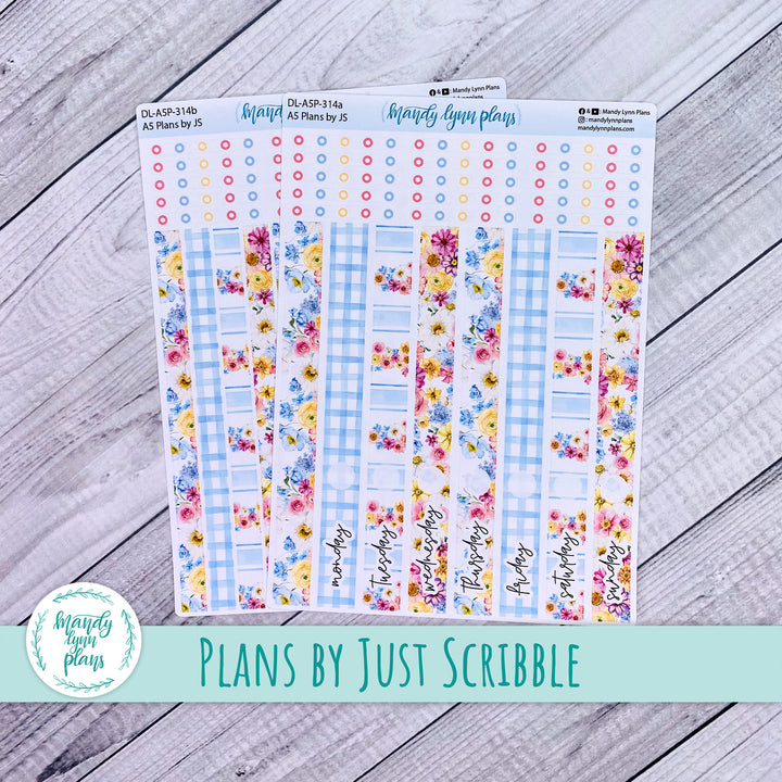 A5 Plans by Just Scribble Daily Kit || Picnic Bouquet || DL-A5P-314