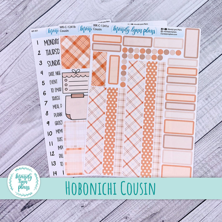 Hobonichi Cousin Weekly Kit || Pumpkin Plaid || WK-C-1241