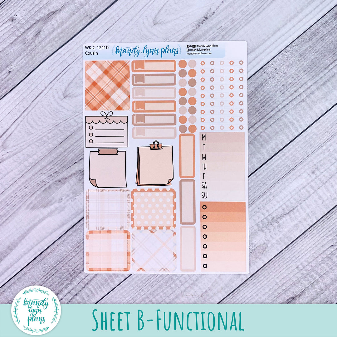 Hobonichi Cousin Weekly Kit || Pumpkin Plaid || WK-C-1241